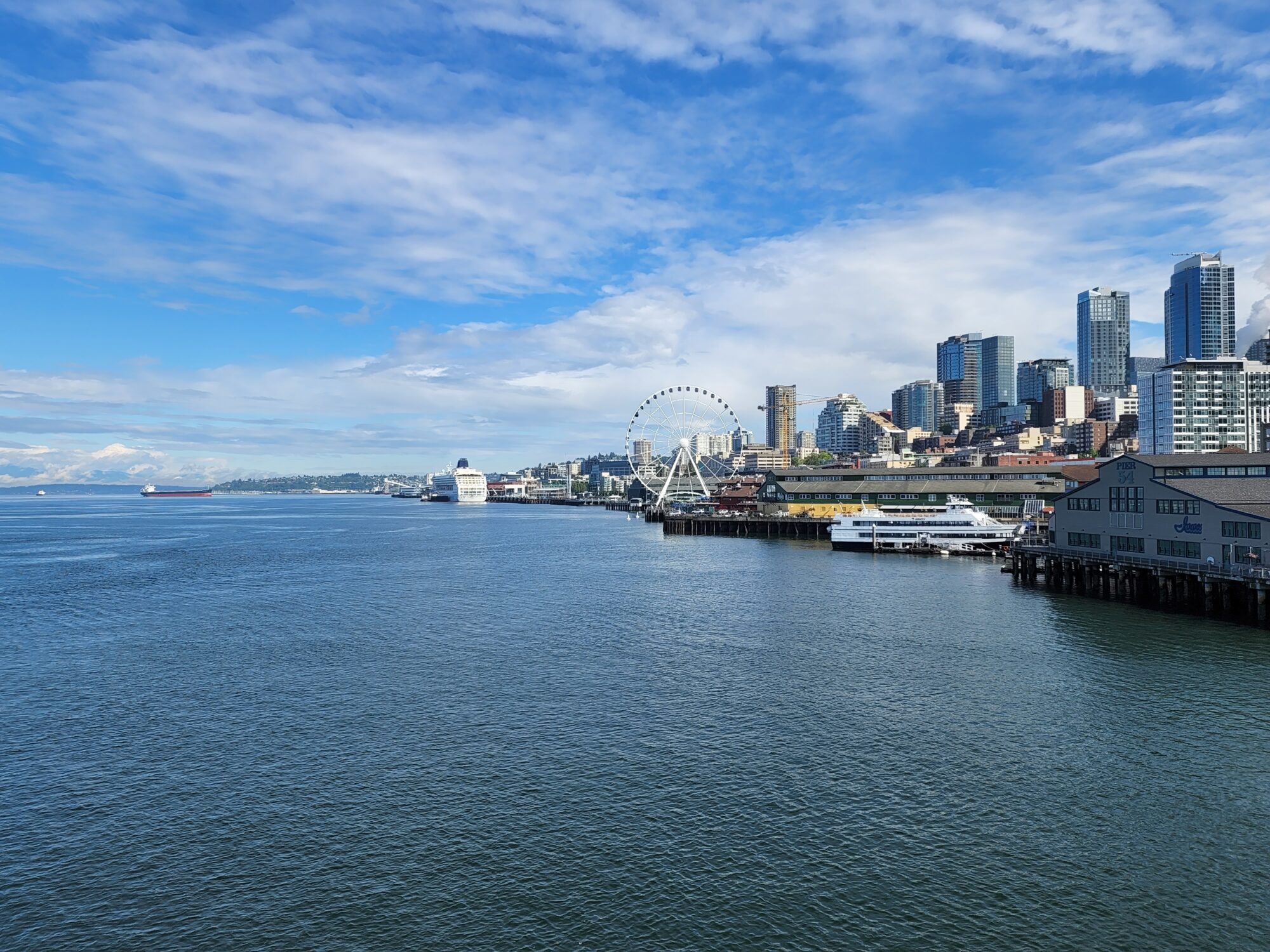 A view from the ferry on Seattle