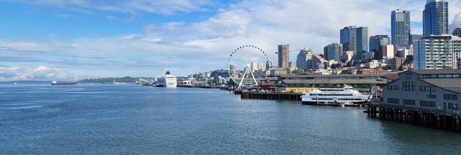 A view from the ferry on Seattle